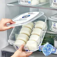 在飛比找樂天市場購物網優惠-冰箱包子收納盒裝饅頭收納保鮮盒抗菌食品級冷凍速凍盒子專用神器