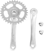 BIUDECO 1 Set Bicycle Crankset Accessories Cycling Bike Single Speed Bike Crankset for Single Speeds Bike Mountain Bike Crankset Sprocket Gear Single Speeds Hollow Crankset Aluminum Alloy