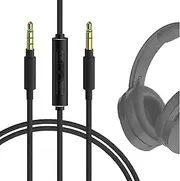 Geekria Audio Cable with Mic Compatible with Beats Solo 4 Solo 3 Headphones, 3.5mm to 3.5mm Braided Nylon Replacement Cord with Inline Microphone and Volume Control (4ft/1.2m)