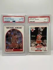 Michael Jordan Psa 10 Lot 1989 Hoops And 1990 Fleer Michael Jordan Gem Mint 10