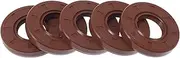 X AUTOHAUX Universal Oil Seal TC Double Lip W Steel Spring Seal Ring Rotary Shaft Seal 22x45x7mm High Pressure FKM Rubber Brown 5 Pcs