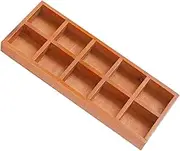 BESPORTBLE Wooden Succulent Planter Tray with Compartment Design Multi Flowerpot Holder Durable Wood Display Tray for Use Practical Storage for Plants