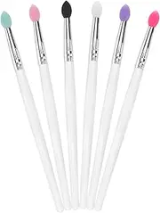 [Minkissy] 6pcs Eye Shadow Brush Eyeshadow Brush Sponge Silicone Makeup Brush Disposable Eyeshadow Brush Eye Crease Brush Disposable Makeup Makeupset Smudger Tool Silica Gel Make up