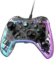 Atanivo Wired Gaming Controller fo Switch, Windows PC iOS Android Steam/Steam Deck, Plug and Play Gaming Gamepad, Transparent Video Game Controller with Hall Effect Joysticks/Hall Trigger