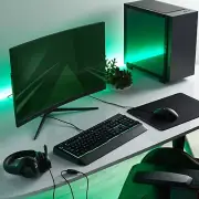 onn. 4-PC Gaming Starter Kit with LED Keyboard, Programmable Mouse NEW
