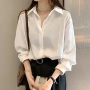 Long-Sleeve Plain Shirt Khaki - M