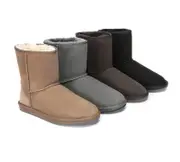 AUSTRALIAN SHEPHERD® UGG Boots Men Double Faced Sheepskin Wool Large Size Short Classic - Chestnut / AU Ladies 14 / AU Men 12 / EU 45