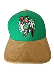 Boston Celtics Mitchell & Ness Pro Snapback Hat Gold Corduroy Bill Green New