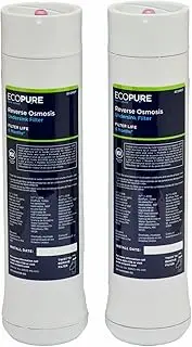 EcoPure ECOROF Reverse Osmosis Under Sink Replacement Water Filter Set NSF Certified Fits ECOP30 System 6-Month Life (Pack of 2)