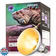Heat Lamp Bulb, 125 Watt Full Spectrum UVA UVB Reptile Heat Bulb, Basking Spo