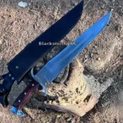 Bowie knife, Hand forged Bushcraft Knife, 5160 Tool Steel Blade, Water Tempered