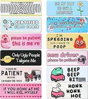 12PCS Funny Car Bumper Magnets, Fun Cute Joke Hilarious Gag Humor Magnet Decals for Cars, Reusable Joke Funny Sign for Car Truck Vehicle