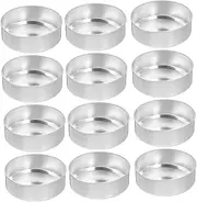 MOKKHNB 200Pcs Aluminum Tea Light Tins Empty Candle Containers for DIY Scented Candle Making High Temperature Resistant for Crafts and Silver
