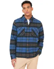 [Ben Sherman] Brushed Ivy Check Long Sleeve Shirt in Blue