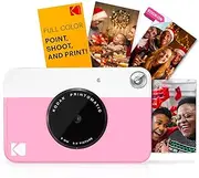 [Kodak] Printomatic Full-Color Instant Print Digital Camera - Colorful Photos On Zink 2x3 Sticky-Back Photo Paper - 5MP, Portable, Creative Fun Birthday, Christmas, Holiday - Pink