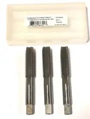 Marxman 9/16-12 Hand Tap Set H3 4 Flute Plug Bottoming Taper Taps HSS