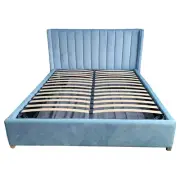 Isla King GAS LIFT Bed Frame with Storage Velvet Sky BlueBlue
