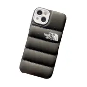 Winter Down Jacket 3d The Puffer Soft Cloth Phone Case ,3d Cute Shockproof Cover Case For Iphone 12 Black