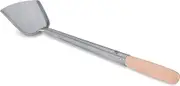 Craft Wok Small Wok Spatula Stainless Steel Wok Chuan Turner with Ergonomic Wooden Handle Traditional Asian Cooking Utensil / 732W5-1
