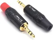 SiYear 3-Pole 3.5mm Stereo Headphone Jack Male Plug Repair Replacement Solder Adapter, 3.5mm (1/8inch) Solder Type DIY Audio Cable Connector(2PACK)
