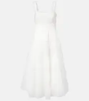 [Veronica Beard] Veronica Beard Lucien embroidered tiered midi dress AU 10 white