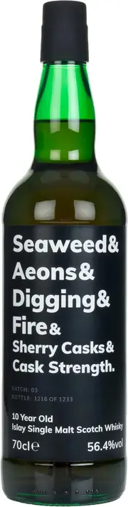 Seaweed & Aeons & Digging & Fire & Sherry Casks & Cask Strength 10 Year Old Single Malt Scotch Whisky 700ml