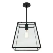 Mercator Manchester Large 1 Light Clear Glass Pendant