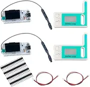 2 Sets Assembled ESP32 OLED WiFi Lora Kit 0.96inch OLED Display ESP-32S WiFi Bluetooth CP2102 Development Board Lora SX1276 915MHZ/868MHZ Antenna Transceiver for Arduino ESP8266 NodeMCU Smart Home