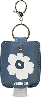 SEWBOO Sanitizer Holder with Travel Bottle Refillable Mini Travel Hand Sanitizer Keychain Holder for Backpack & Purse