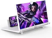 12" Screen Magnifier for Cell Phone,Fanlory 3D HD Magnifying Projector Screen Enlarger for Movies, Videos and Gaming, Foldable Phone Stand with Screen Amplifier,Compatible with All Smartphones
