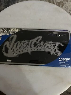 Pilot Automotive Black West Coast Customs Vanity License Plate - WCC-0702E