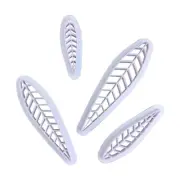 4 PCS Peach Leaf Shaped Fondant Moulds Material Fondant Cutter Push-type