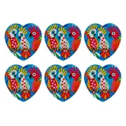 6pc Maxwell & Williams Love Hearts 10cm Ceramic/Cork Cups/Mugs Coaster Chatter