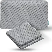 BLISSBURY Stomach Pillow CASE (Case Only) 3.3" H (Standard, Gray)