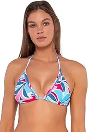 [Sunsets] Laney Triangle Women's Swimsuit String Bikini Top with Removable Cups