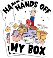 Hands Off My Box Funny Magnet - Humorous Package Protection Fridge - Postal Delivery Warning - Mailbox Decor - Durable Material for Car Truck Toolbox Any Metal Surface - EPLM0015-FBA