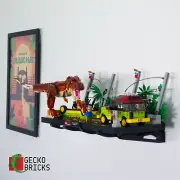 Wall Mount for LEGO 76956 Jurassic Park Diorama T-rex Break Out Gecko Bricks