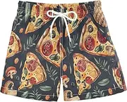 [RPLIFE] Kids Swimming Trunks, Baby Swim Shorts 2T, Pizza Slices Pineapples