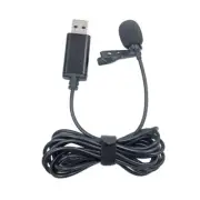 Mini Portable Lavalier Microphone USB Hands-free Cord Line Omnidirectional Mic