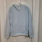 AMERICAN EAGLE LIGHT BLUE SHERPA HOODIE TOP WOMEN'S/JUNIOR'S SIZE SMALL NWT