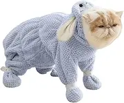 Dog Robes for After Bath | Quick-Dry Absorbent Puppy Towel with Foot Strap Zipper Design,Pet Costumes, Cat's Clothing for Young People, Elderly, Children