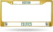 NBA Boston Celtics Team Colored Chrome License Plate Frame, Gold