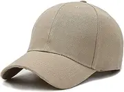 [Folmywy] Baseball Cap Men Women Adjustable Plain Cotton Casual One Size Curved Brim Dome Sports Golf Hat Breathable Fishing Hunting Outdoor