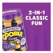 Smucker's Goober Peanut Butter and Grape Jelly Stripe Spread in a Glass Jar