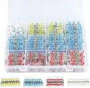 500PCS Solder Seal Wire Connector Kit Heat Shrink Butt Connector Waterproof Insulated Electrical Butt Wire Terminals for Automotive Marine Boat Truck