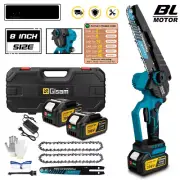 8in Brushless Electric Chainsaw Cordless Garden Pruning Saw Power Tools Battery
