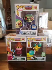 Funko Pop MOTU Master's Of The Universe Buzz- Off, Orko, Battle Armor Skeletor