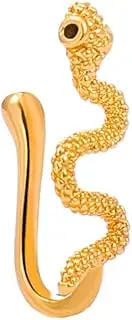 [Generic] Punk Snake Nose Ring Gold Snake Clip On Nose Ring Serpent Non Piercing Nose Ring Hoop Jewelry for Women and Girls