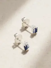 [Suzanne Kalan] Suzanne Kalan - 18-karat White Gold, Sapphire And Diamond Earrings - One size One size Gold