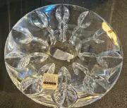 MILLER ROGASKA EQUINOX SNOWFLAKE CLEAR CRYSTAL ROUND 6” TEA LIGHT CANDLE HOLDER